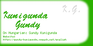 kunigunda gundy business card